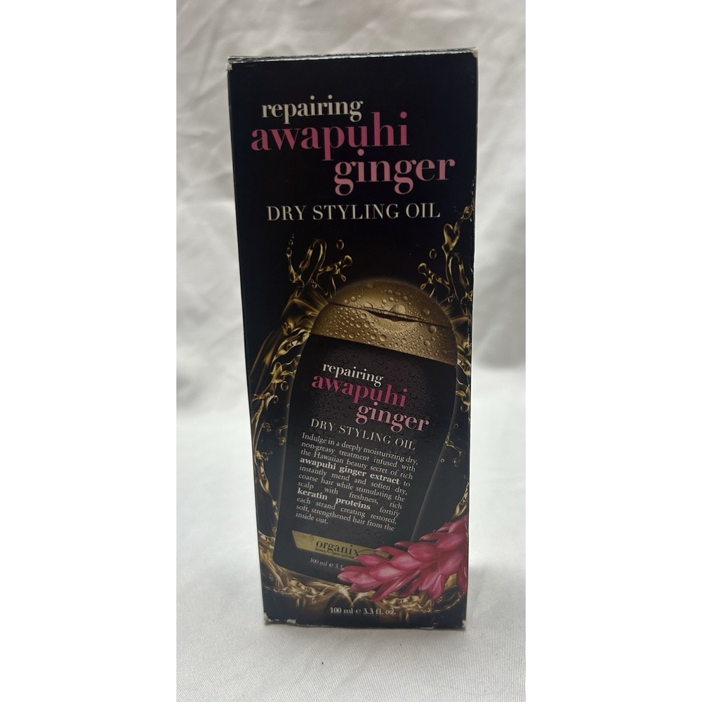 OGX Organix Awapuhi Ginger Repairing Dry Styling Oil 3.3 Fl Oz, New in Box